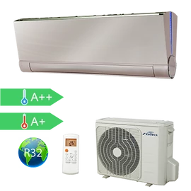 FISHER   FSAIF-Art-92AE3-G (kültéri + beltéri egység) Oldalfali split klíma GOLDEN 2,64 kW,Hősz, Inverter , R32, WIFI csatlakozási opció