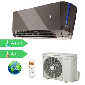 FISHER   FSAUIF-Art-93AE3-B (kültéri + beltéri egység) Oldalfali split klíma(ANTRACIT) 2,64 kW,Hősz, Inverter , R32, WIFI csatlakozási opció