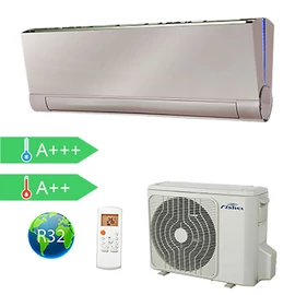 FISHER   FSAUIF-Art-123AE3-G (kültéri + beltéri egység) Oldalfali split klíma (GOLDEN) 3,52 kW,Hősz, Inverter , R32, WIFI csatlakozási opció