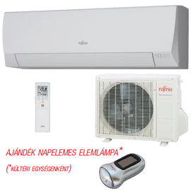 FUJITSU ASYG12LLCC/AOYG12LLCC (kültéri + beltéri egység) Oldalfali split klíma 3,4 kW Hősz. Inver. R410A