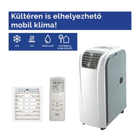 FISHER FPR-91DE4-R  Mobil klímaberendezés  2,6 kW ,Hősziv, R290, infra távirányítóval