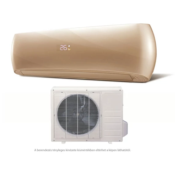 HD  HDWI-DSGN-90C-GOLD/HDOI-DSGN-90C (beltéri +kültéri egység) Oldalfali split klíma (DESIGN-GOLD) 2,5 kW, Hősziv,Inverteres, R410A